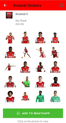Android application Arsenal Stickers screenshort