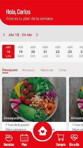 Android application Nutrimeal screenshort