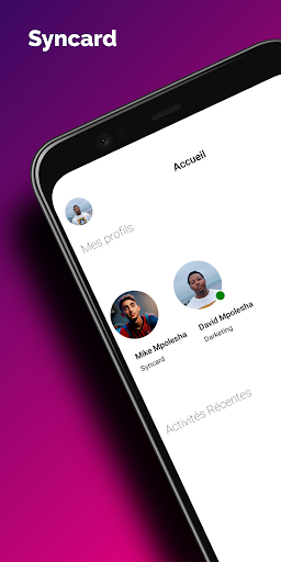 Android application Syncard screenshort