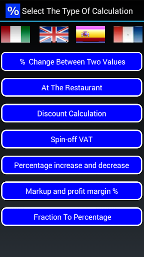 Android application Percentages Calculator screenshort