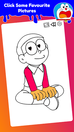 Doraemen Cartoon Color Book  Color By Number