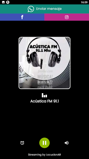 Android application Acústica FM 91.1 screenshort