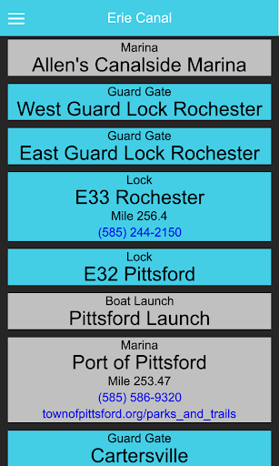 Android application Erie Canal screenshort