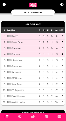 Android application COPA PLAY screenshort