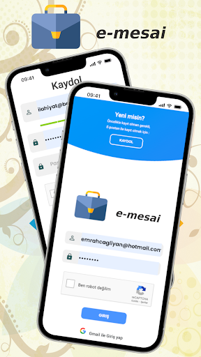 Android application e-mesai screenshort