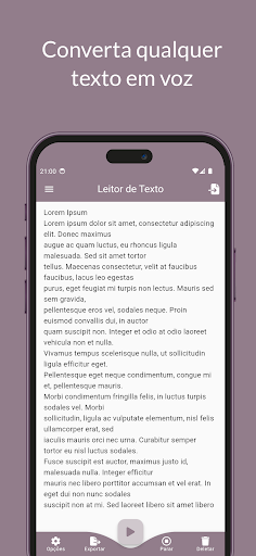 Visualização do aplicativo