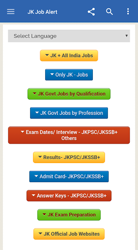 Android application JK Job Alert- Jammu & Kashmir screenshort