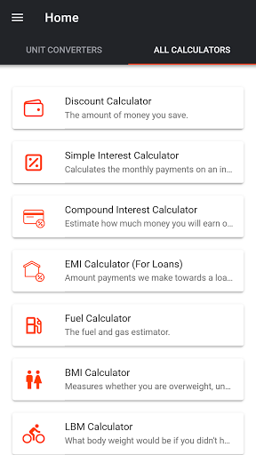 Unit Converter & Calculator Screen 2