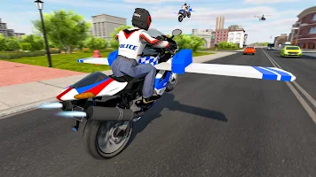 Captura de pantalla de Flying Motorbike Police Games APK #4