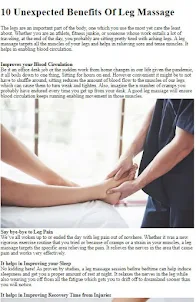 How to Do a Leg Massage
