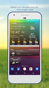 天氣和時鐘部件的 Android (天氣預報)