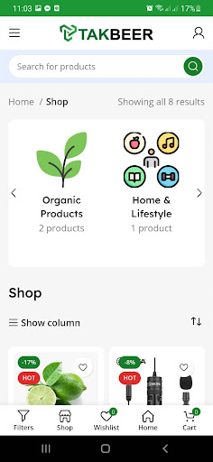 Takbeer Online Shopping Screen 2