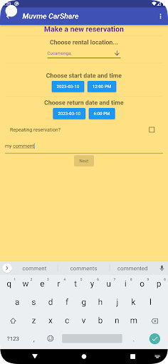 Muvme Carshare Screen 2