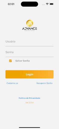 Android application Advance Assessoria screenshort
