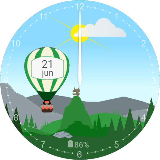 Clock Face Landscape logo
