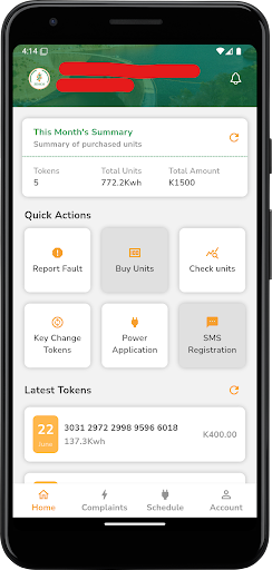 My ZESCO Screen 2