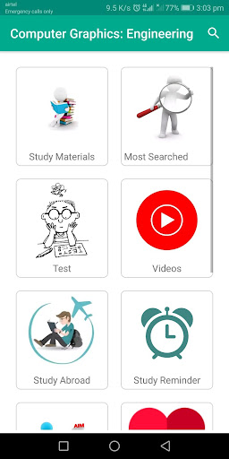 Android application Computer Graphics: Engineering screenshort