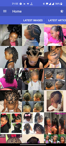 Android application African kids Hairstyle Models screenshort
