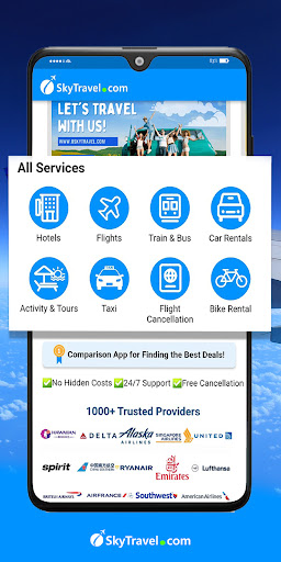 Android application Oskytravel Flights Hotels Cars screenshort
