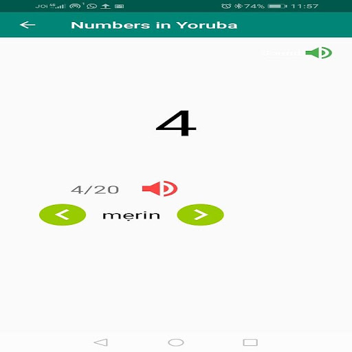Numbers in Yoruba Screen 2