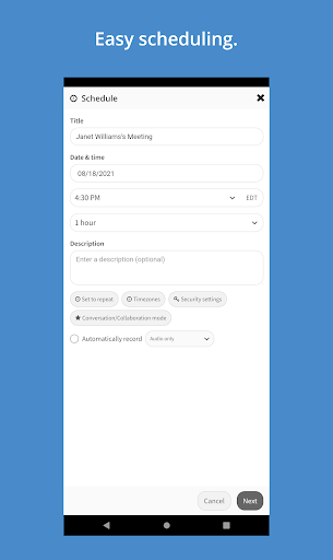 TherapyAppointment Telehealth Screen 2