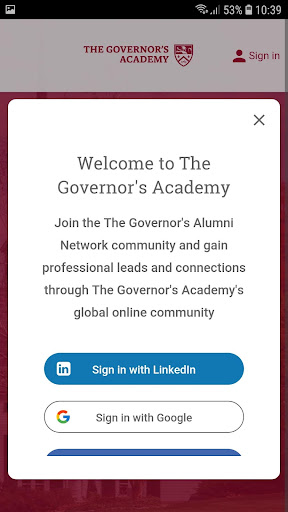 The Governors Alumni Network Screen 3