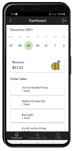 Android application Tanners Brook POS screenshort