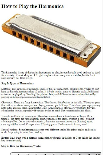 Android application How to Play Harmonica screenshort