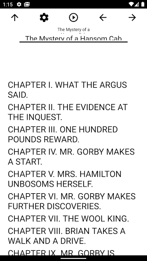 Android application Book, The Mystery of a Hansom screenshort