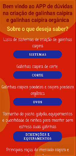 Android application Criação de Galinha Caipira screenshort