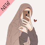 Cover Image of Download Hijab Cartoon Muslimah Wallpapers HD+ 1.0 APK