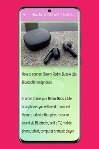 Xiaomi buds 4 lite Guide - Apps on Google Play