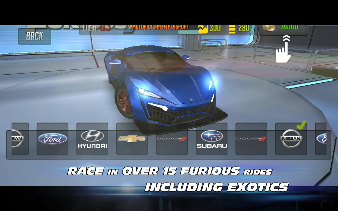 Android application Furious Racing screenshort