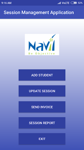 Android application Session Management Application screenshort