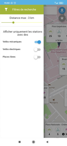 IciVelib - bornes Velib IdF Screen 3