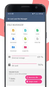 Files and SD Card manager