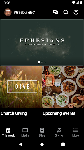 Android application Strasburg Baptist Church screenshort