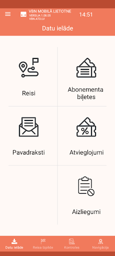 Android application VBN Mobilā lietotne screenshort
