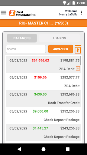Treasury Banking Suite Screen 2