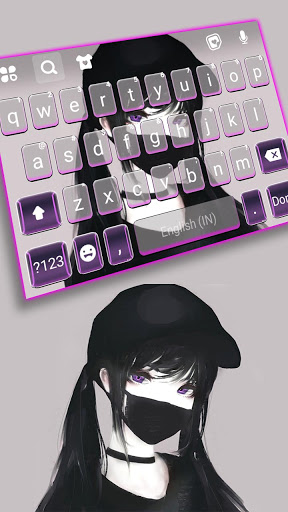 Android application Cool Girl Mask Keyboard Backgr screenshort