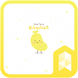 Simple pattern cute banana Launcher theme icon