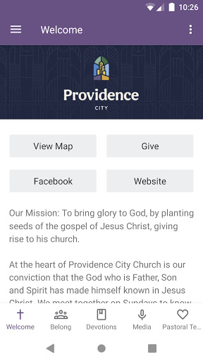 Android application Providence City screenshort