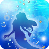 Silhouette of Mermaid　ライブ壁紙 icon