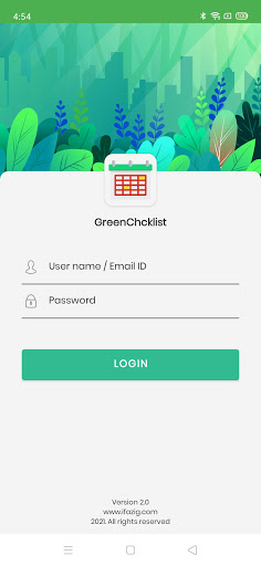 Android application Green Chklist-DATE screenshort
