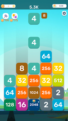 Android application X2 Drop Blocks: Number Merge screenshort