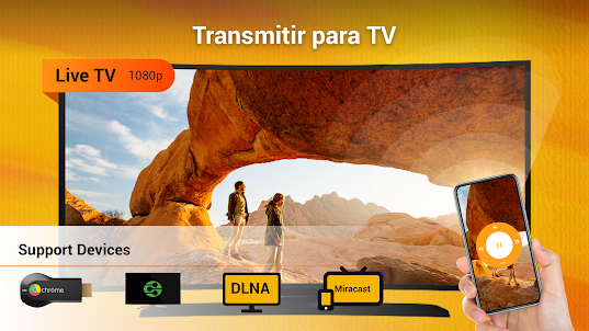 Transmitir vídeo para a TV