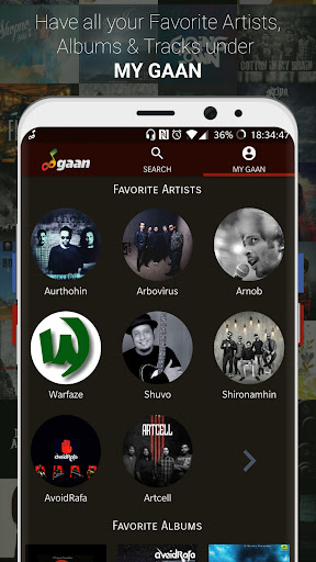 GAAN: Bangla Music Streaming Screen 2