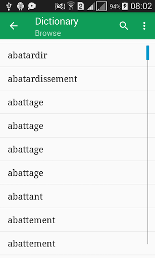 Android application Dictionnaire Français screenshort