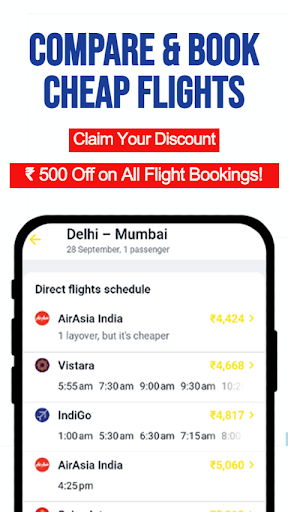 BookMyTrip Flights Hotels App Screen 3