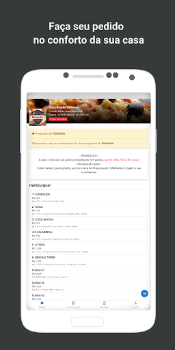 Android application Pizza Brasão Delivery screenshort